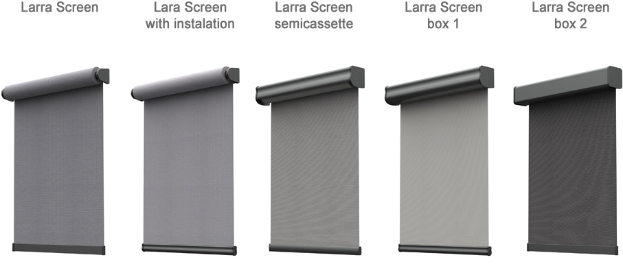 Profile comparation of Roller Blind Larra SCREEN