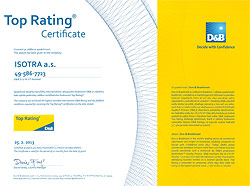 Certifikát Top Rating