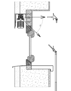 Assembly on expandig window profile (ceiling/wall))