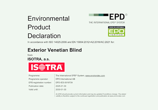 EPD – Environmental Product Declaration
